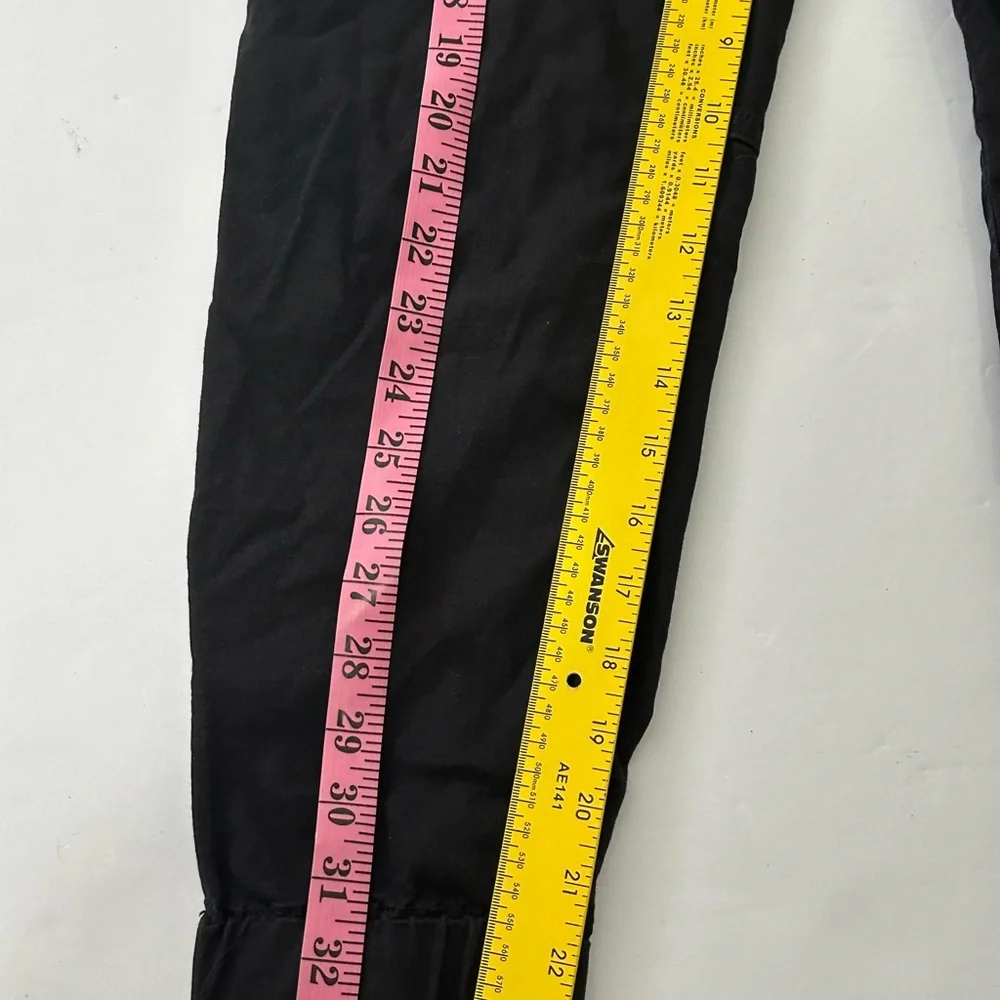 Levi's Black Elastic Waistband Zipper Joggers Pants Women Size S Small - Picture 4 of 5